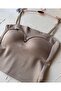 Chole Imported Cotton Chest Cut-Out Ring Covered Detail Ultra Comfortable Bustier with Thin Straps - 4