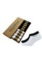 Premium Bamboo Men's Sneaker Invisible Ankle Sports Booties Socks Special Box of 9 - Black / White
