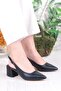 110-420 Fls Open Back Thick Heel Classic Women's Shoes