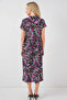 Women's Buttoned Short Sleeve Floral Dress - 4