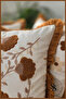 Beauty Flowers Punch Embroidered Patterned Linen Cushion Cover - 3
