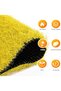 Yellow Artificial Grass Indoor Outdoor Fake Grass Rug, Pile Dog Grass Mat with Drainage Holes - 2