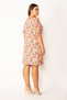 Women's Plus Size Colorful Dress with Drawstring Chest and Elastic Detail on Sleeve 65N39054 - 5