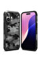 iPhone 16 Plus Case Cover | Fusion X Design Series| Camo Black