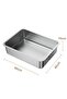 Large Stainless Steel Cat Litter Box Metal Litter Pan - 7