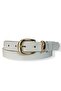 حزام أبيض بإبزيم ذهبي للنساء