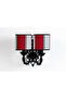Lugus Double Zamak Metal Black Sconce - Red-Black Striped Hat - 2