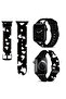 Apple Watch 38mm 40mm 41mm 42mm | Stylish Pattern Silicone Bands | Black & White Hearts