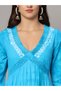 Women Chikankari Hand Embroidered Cotton Jalabiya in Tie-Dye shades-AL2160 - 6