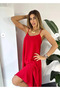 Midi Length Full Lycra Dress with Adjustable Strap - 3