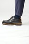 Italian Model Genuine Leather Men's Brown Orange Striped Casual Shoes - 3