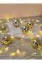 Christmas Tree Ornament 6 Pieces Large Matte Gray Ball Christmas Tree Ornament 6 cm - 5