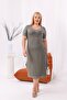 Plus Size Cotton Lycra Dress with Stitching Detail - 4