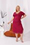 Plus Size Cotton Lycra Dress with Stitching Detail - 5