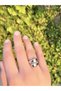 Stone Drop Steel Ring Silver Color Adjustable According to Finger Size. Does Not Tarnish. - 3