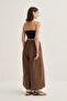 Women's Organic Cotton Loose Cut Trousers Brown - 4