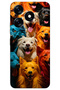 Tecno Spark 10C Case Hd Pattern Printed Back Cover - Colorful Dogs