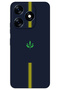 Tecno Spark 20 Case Hd Pattern Printed Back Cover - Yellow Navy Blue