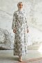 Evesya Tunnel Lace Viscose Dress - Blue - 4