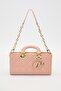 K.Pink Rectangular Model Handbag with Accessories - 2