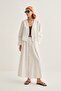Women's Organic Cotton Short Kimono Ecru