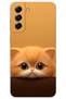 Samsung Galaxy S21 Case Hd Pattern Printed Back Cover - Yellow Kitten