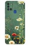 Samsung Galaxy A21S Case Hd Pattern Printed Back Cover - Green Daisy