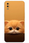 Samsung Galaxy A10S Case Hd Pattern Printed Back Cover - Yellow Kitten