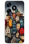 Tecno Spark 10 Pro Case Hd Pattern Printed Back Cover - Colorful Houses