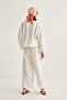 Women's Organic Cotton Short Kimono Ecru - 5