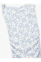 Heart Neckline Short Sleeve Back Detail Floral Slit Slim Fit Maxi Dress - 3