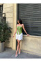 Women's Pistachio Green Halter Neck Strapless Blouse Hzl25S-Zk13581 - 2