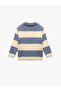 Long Sleeve Striped Polo Collar Knitwear Sweater - 2