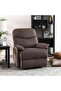 Benedict 1 Seater Fabric Recliner-Chocolate L89xW99xH99cm