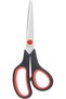Scissors 8 in (20 cm), 1 scissors/pack | Stainless Steel Blades | Red and Grey color | Ergon - 3