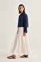 Women's Organic Cotton Flared Skirt Ecru - 4