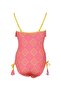 Mindy Patterned Children's Swimsuit with Tassel Detail - 2