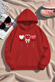 Unisex Heart Lollipop Detailed Printed Oversize Sweatshirt