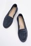 Tory Denim Suede Genuine Leather Women's Loafer Shoes - 2