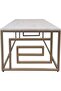 Brescia Coffee Table – Cream Faux Concrete Wooden Top with Gold Metal Frame – Mode - 5