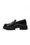 Women's Genuine Leather Buckle Thick Sole Loafer Shoes - 4