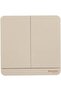 E8332L1_WG AvatarOn Gold - 1-way Plate Switch 2 Gang - 16AX - Gold - 6