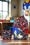 Primary School Bag Male Neon Character Nutrition Backpack Orthopedic Waterproof 3 Compartments with Water Bottle
