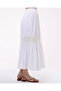 Gucci Detail Lined Linen Fabric Long Skirt - 5