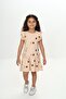 Girl's Bow Heart Printed Dress