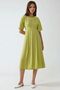 Round Neck Midi A-Line Dress - 3