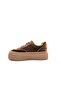 Thick Sole Velvet Women's Brown Sneaker Shoes - 7
