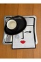 2 Pieces Female/Male Face Figure Cocktail Presentation Napkin - 3