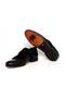 Black Color Laceless Genuine Leather Suede Men's Shoes - 3