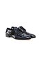 Dark Blue Color Lace-Up Genuine Leather Men's Shoes